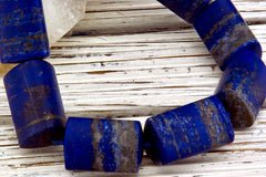 Matte Lapis Lazuli 17-20mm triangular prism beads (ETB01238)