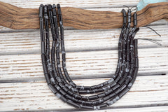Snow flake Obsidian 8-20mm Cylinder beads  (ETB01773)