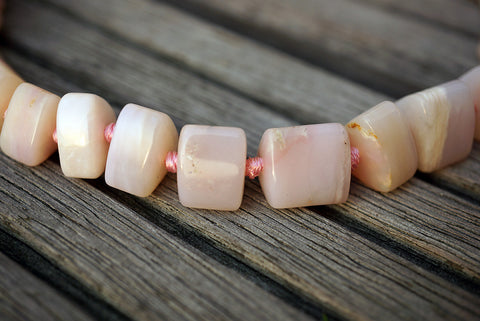 Pink Opal 6-16mm triangular prism beads (ETB00636)