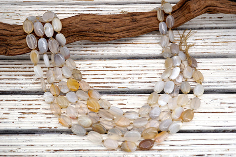Natural Agate OVAL SHAPE beads 12-17mm (ETB01756) Healing crystal/Reiki healing/Healing necklace
