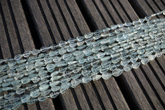 Aquamarine 5-8mm leaf beads (ETB00704)