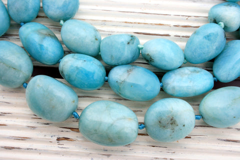 Peruvian Amazonite freeform beads/ tumblings (ETB00020)