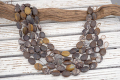MATTE Outback Jasper freeform beads 18-19mm (ETB01767) Unique jewelry/Vintage jewelry/Gemstone necklace