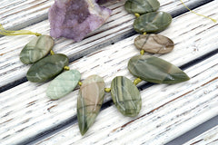 Green Imperial Jasper freeform beads (ETB01113)