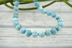 Rare Larimar 10-11mm round beads (ETB01030)