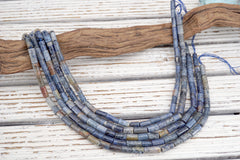 Blue Dumortierite Cylinder beads 9-16MM (ETB01772)  Healing crystal/Unique jewelry/Vintage jewelry/Yoga jewelry