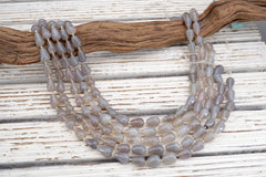 Grey Agate CORN shape beads 13-15mm (ETB01780) Unique jewelry/Vintage jewelry/Gemstone necklace