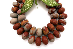 Matte Noreena Jasper large 29-29.5mm roundels beads (ETB00002)
