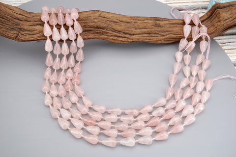Rose Quartz CORN beads (ETB01779) 13-14MM  Healing crystals/Unique jewelry/Vintage jewelry