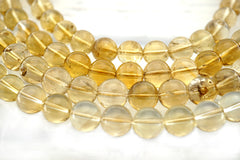 Natural Citrine Quartz 10mm round beads (ETB01189)