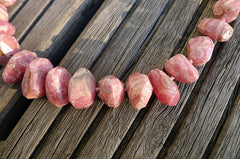 Rhodochrosite 15-23mm faceted beads (ETB00644)