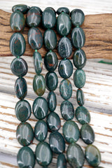 Blood Stone oval shape beads (ETB01754) Unique jewelry/Vintage jewelry/Gemstone necklace