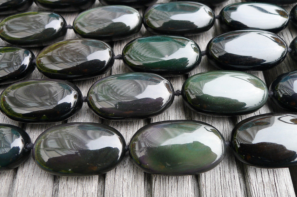 Rainbow Obsidian 19-20.5mm oval beads (ETB00747)