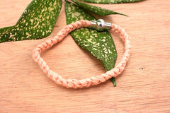 Fashionable gift/ birthday/ anniversary/ for her/ silk braided bracelet in Nude colours - perfect winter wardrobe (ETO00002)