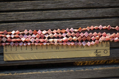 Rhodochrosite 7-10mm rhombus beads (ETB00640)