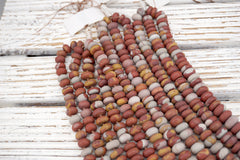 Matte Noreena Jasper  rondelle beads 9-11mm (ETB01777) Unique jewelry/Vintage jewelry/Gemstone beads
