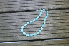 Stabilized Kingman Turquoise 9-12mm freeform beads (ETB00961)