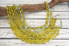 Green Serpentine corn shape beads 12-14mm (ETB01781) Unique jewelry/Vintage jewelry/Gemstone necklace