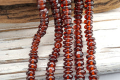 Natural Garnet 3.5-4.5mm rondelle beads (ETB00207)