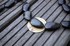 Rainbow Obsidian 22-29mm freeform/ irregular shaped beads (ETB00750)