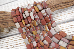 Matte Noreena Jasper small retangle shape beads 12-19mm (ETB01761) Unique jewelry/Vintage jewelry/Gemstone beads