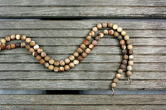Matte Petrified Wood 11-12mm round beads (ETB00972)