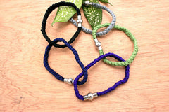 Fashionable gift/birthday/anniversary/ for her/ handmade silk braided bracelets (Winter collection) (ETO00003)