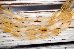 Citrine quartz (Brazil) 7-8mm marquise beads (ETB01745)  Healing crystals/Unique jewelry/Vintage jewelry/Gemstone necklace