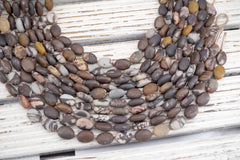 Matte Outback Jasper Oval beads (ETB01759) Healing crystal/Reiki healing/Healing necklace