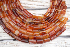 Carnelian cylinder beads 15-21mm (ETB01762) Healing crystal/Reiki healing/Healing necklace