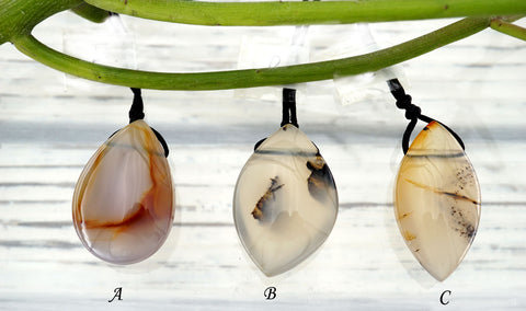 Montana Moss Agate freeform pendants (ETP00211)
