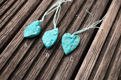 Amazing natural blue Arizona Sleeping Beauty Turquoise freeform pendants (ETP00178)