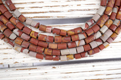 Matte Noreena Jasper small cylinder beads 7-8mm (ETB01751) Unique jewelry/Vintage jewelry/Gemstone beads