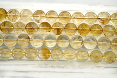 Natural Citrine Quartz 12mm round beads (ETB01186)