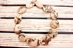 Rare & beautiful Australian Fossil Peanut Wood freeform beads (ETB00852)