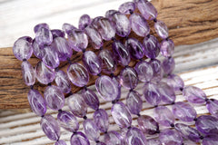 Amethyst Oval beads AB GRADE 10-16MM (ETB01755) Healing crystal/Reiki healing/Healing necklace