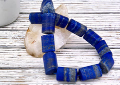 Matte Lapis Lazuli 17-20mm triangular prism beads (ETB01238)