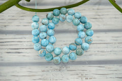 Rare Larimar 10-11mm round beads (ETB01030)