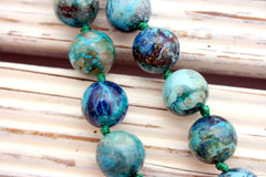 Rare and beautiful Shattuckite 12-13mm round beads (ETB00990)