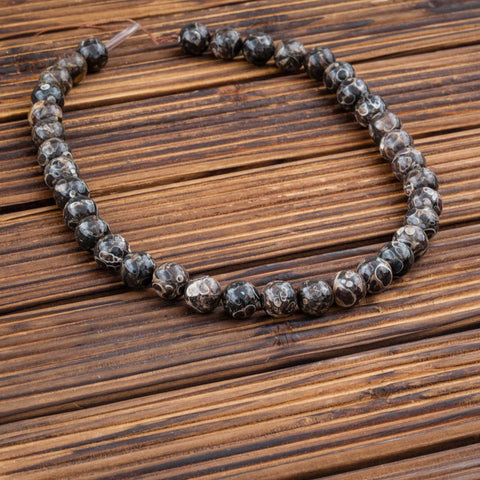 Turritella Agate round beads 13-13.5mm (ETB00943)