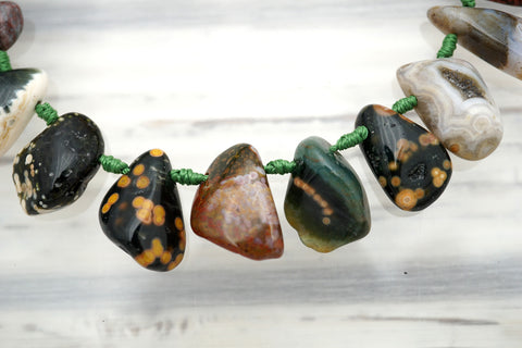 Ocean Jasper freeform beads (ETB01059)