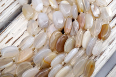 Natural Agate OVAL SHAPE beads 12-17mm (ETB01756) Healing crystal/Reiki healing/Healing necklace