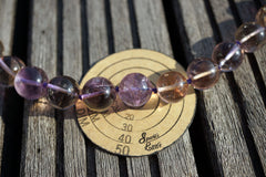 Natural Ametrine quartz (Brazil) 10-16mm graduate round beads (ETB00720)