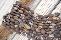 Matte Outback Jasper Oval beads (ETB01759) Healing crystal/Reiki healing/Healing necklace