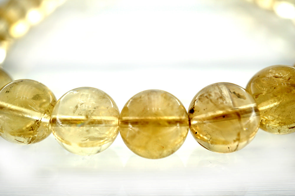 Natural Citrine Quartz 12mm round beads (ETB01186)