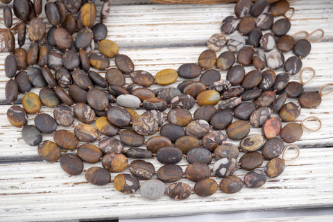MATTE Outback Jasper freeform beads 18-19mm (ETB01767) Unique jewelry/Vintage jewelry/Gemstone necklace