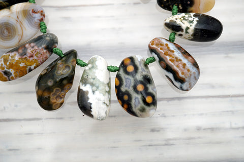 Ocean Jasper freeform beads (ETB01060)