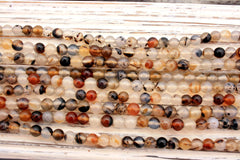 Montana Moss Agate 5-6mm round beads (ETB00996)
