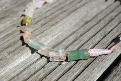 Tourmaline 8.5-18.5mm natural rough beads (ETB00691)