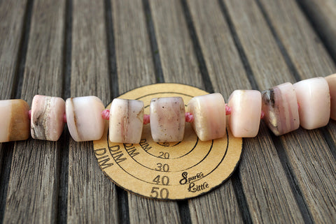 Pink Opal 8-12mm triangular prism beads (ETB00632)